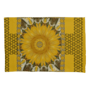Impressão africano Ouro de girassol Design Queen T