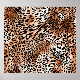 Impressão Afro-Leopardo Invisível