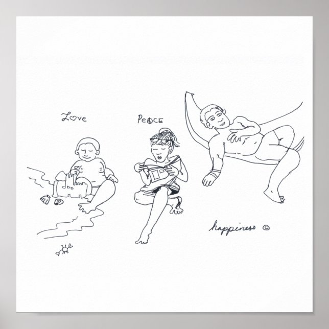 impressão AMOR PAZ FELICIDADE (Frente)