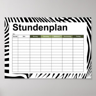 Impressão animada zebra