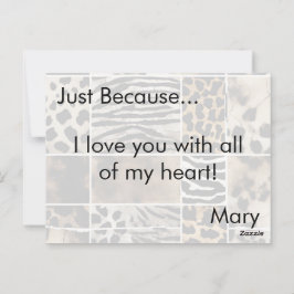 Impressão animal - Cartão postal