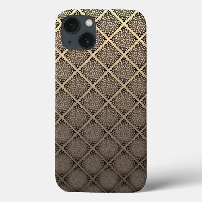 Impressão Animal de Ouros de Mosaico Modernos (Verso)