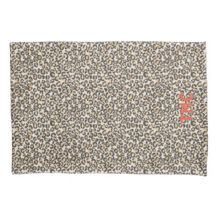 Impressão Animal Leopardo Monograma INICIAL Tendên