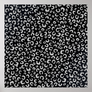 Impressão Animal Leopardo Negra Elegante