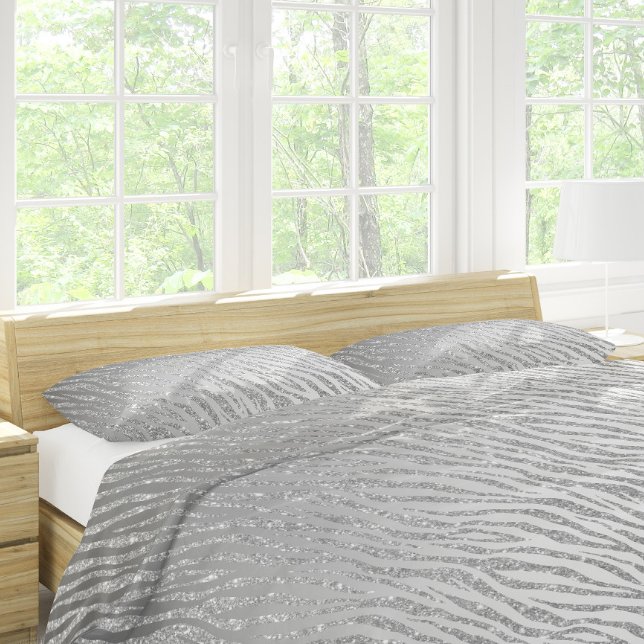 Impressão Animal Prata Glam Pillowcase (Criador carregado)