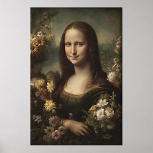 Impressão Antiga do Retrato de Mona Lisa, Decoraçã