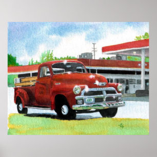 Impressão antigo das canvas do caminhão 1954