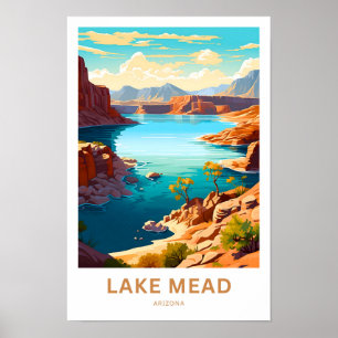 Impressão Arizona de Viagem do Lago Mead