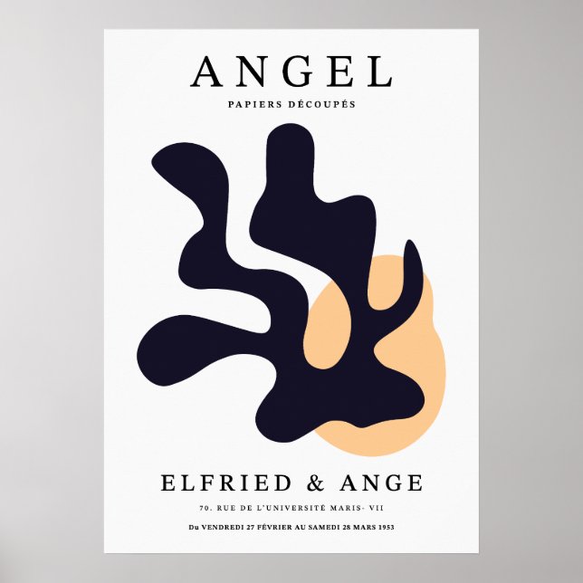 Impressão Artística Abstrata Orgânica Folha Matiss (Frente)