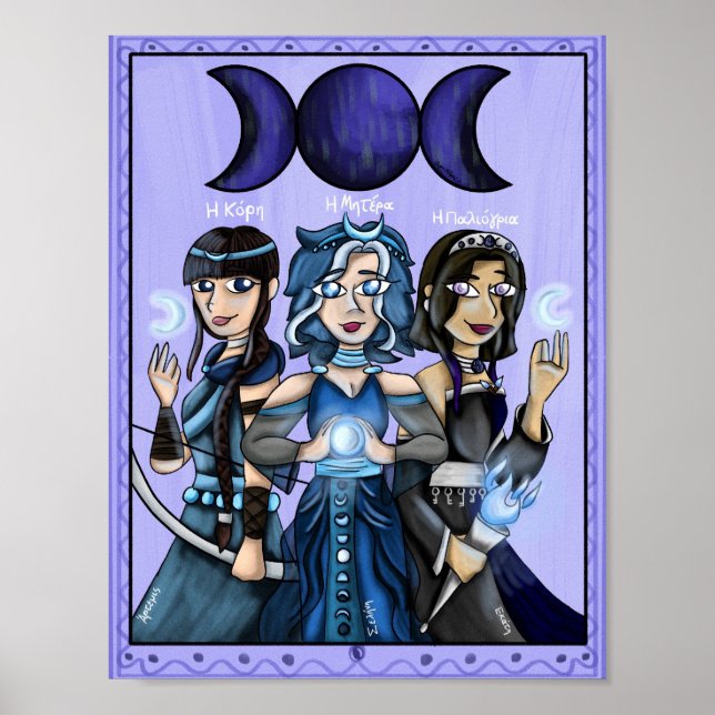 Impressão artística da mitologia grega do Hallowee (Frente)