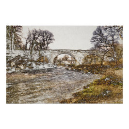 Impressão artística da Ponte do Diabo Kirkby Lonsd