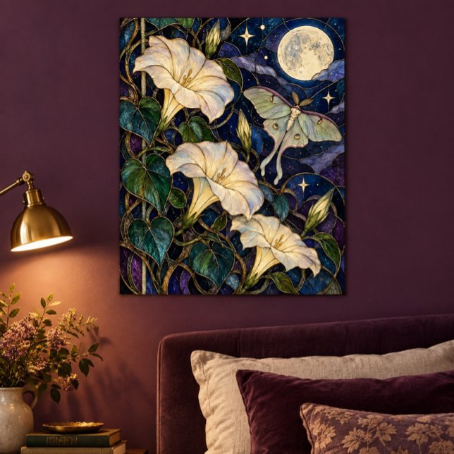Impressão artística de estufa de Moonflower (Unframed paper art print. All texture effects are printed. Room styling props are not included.)
