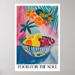 Impressão Artística de Frutas Inspirada em Matisse