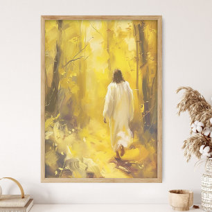 Impressão artística de Jesus Cristo andando, grand
