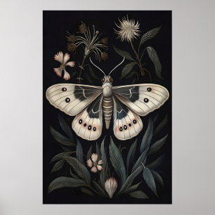 Impressão Artística de Mariposa Botânica, Cartaz V
