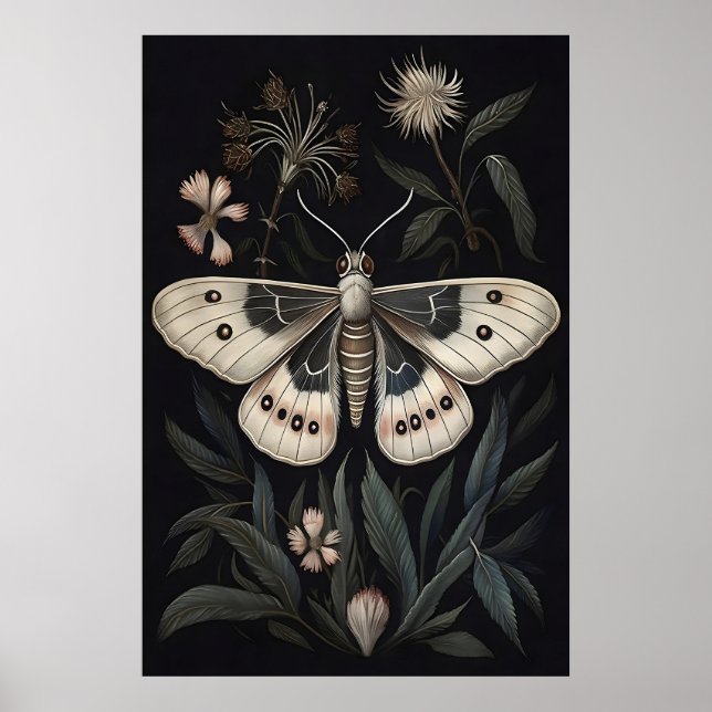 Impressão Artística de Mariposa Botânica, Poster V (Frente)