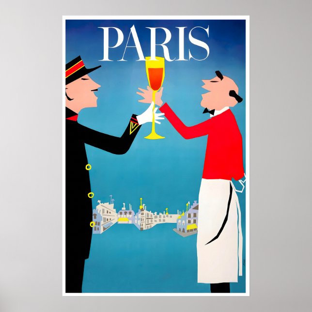 Impressão Artística de Parede de Viagem a Paris Po (Frente)