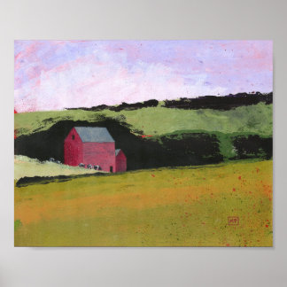 Impressão artística de pasto de primavera