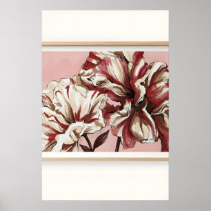 Impressão Artística Floral Elegante, Flores Gigant