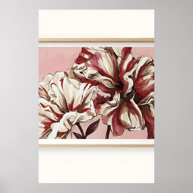 Impressão Artística Floral Elegante, Flores Gigant (Frente)
