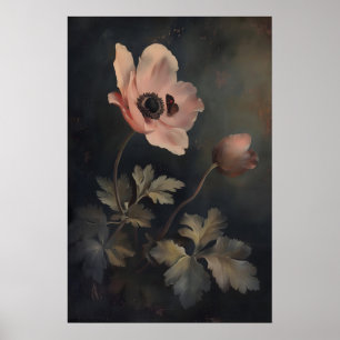 Impressão Artística Floral Vintage Mal-humorada, B