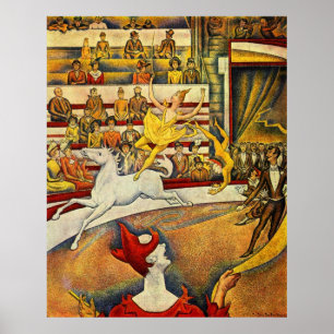 Impressão artística Georges Seurat Circo Paris Po