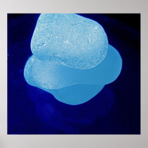 Impressão azul das reflexões