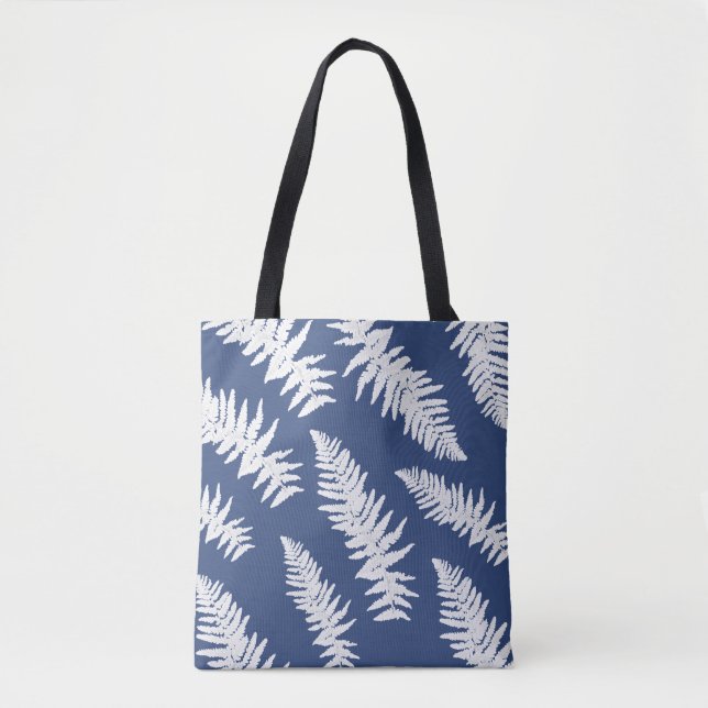 Impressão Azul de Tote Indigo Fern (Frente)