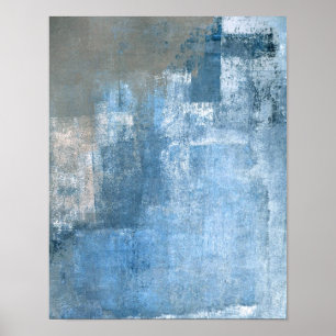 Impressão azul e cinzento da "angra" da arte