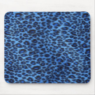 Impressão azul Mousepad do leopardo