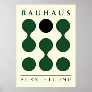 Impressão Bauhaus verde, parede Bauhaus verde para