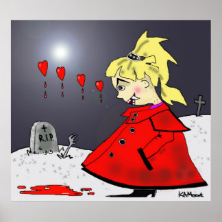 Impressão "Bite-Size in The Graveyard" - por Kev M