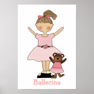 Impressão bonito da bailarina das meninas
