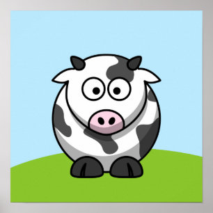 Impressão bonito da vaca