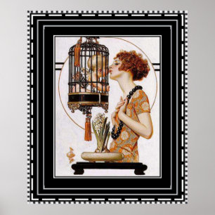 Impressão bonito do art deco