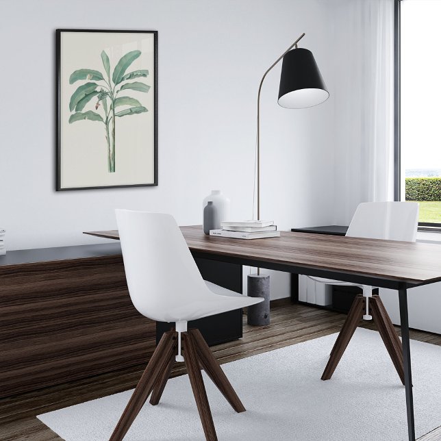 Impressão Botânica de Cor Marinha Antica (Antique Watercolor Botanical Print)