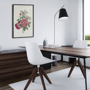 Impressão Botânica de Cor Marinha Antica