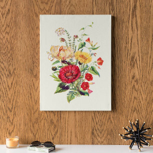 Impressão Botânica de Cor Marinha Antica