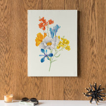 Impressão Botânica de Cor Marinha Antica