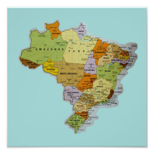 Impressão brasileiro da foto do mapa