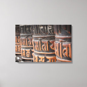 Impressão budista das canvas das rodas de oraçã