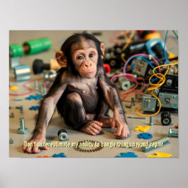 Impressão "Bungle" de poster de Baby Chimpanzee