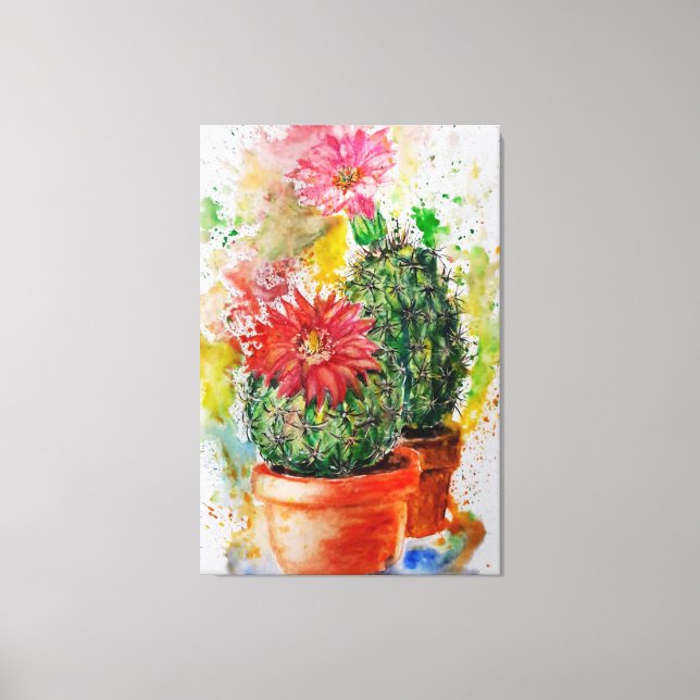 Impressão Cactus Canvas - Pintura (Frente)