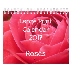 Impressão Calendário Grande 2017 Rosas Pequenos