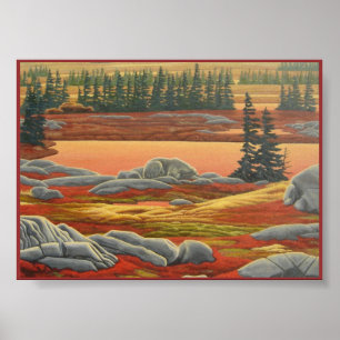 Impressão canadense da arte do urso polar de