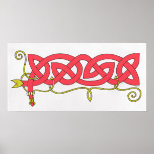 Impressão celta da serpente