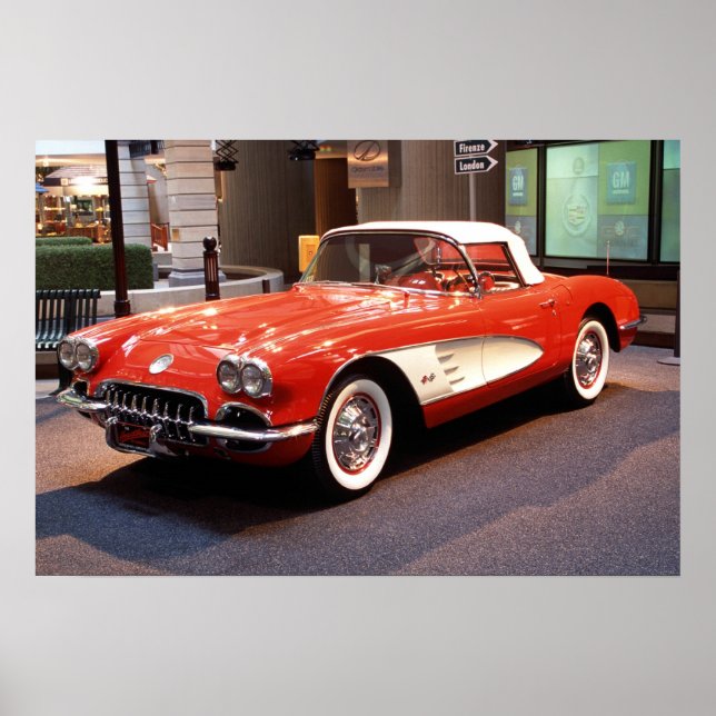 impressão Chevrolet Corvette 1960 (Frente)