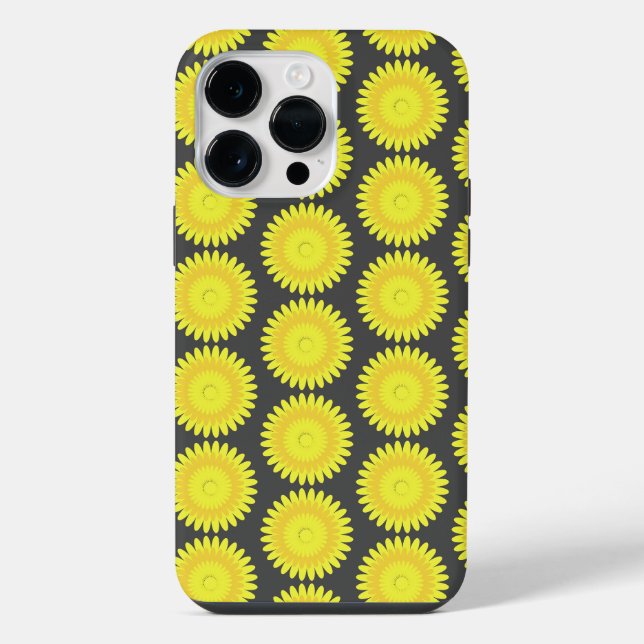 impressão cinza e amarelo, capa de iPhone Case-Mat (Verso)