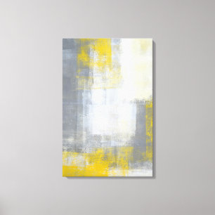 Impressão cinzento e amarelo "na moda" das canvas