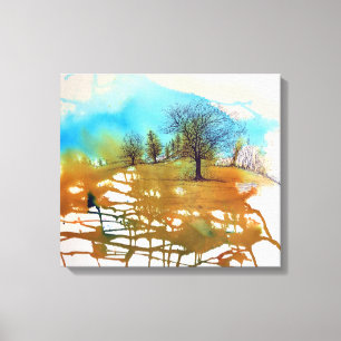 Impressão coberto bonito das canvas das árvores 